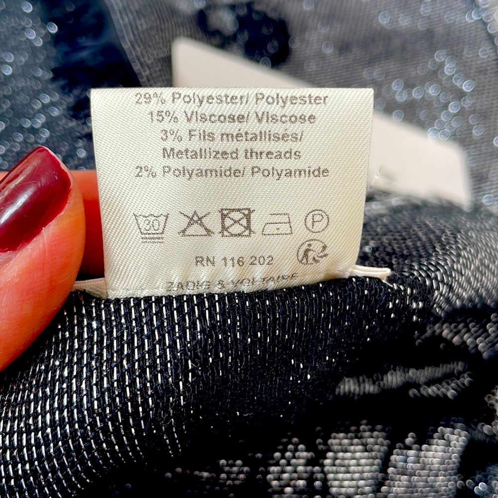 Zadig and Voltaire NWT Kerry Jac Large Scarf - Picture 12 of 12